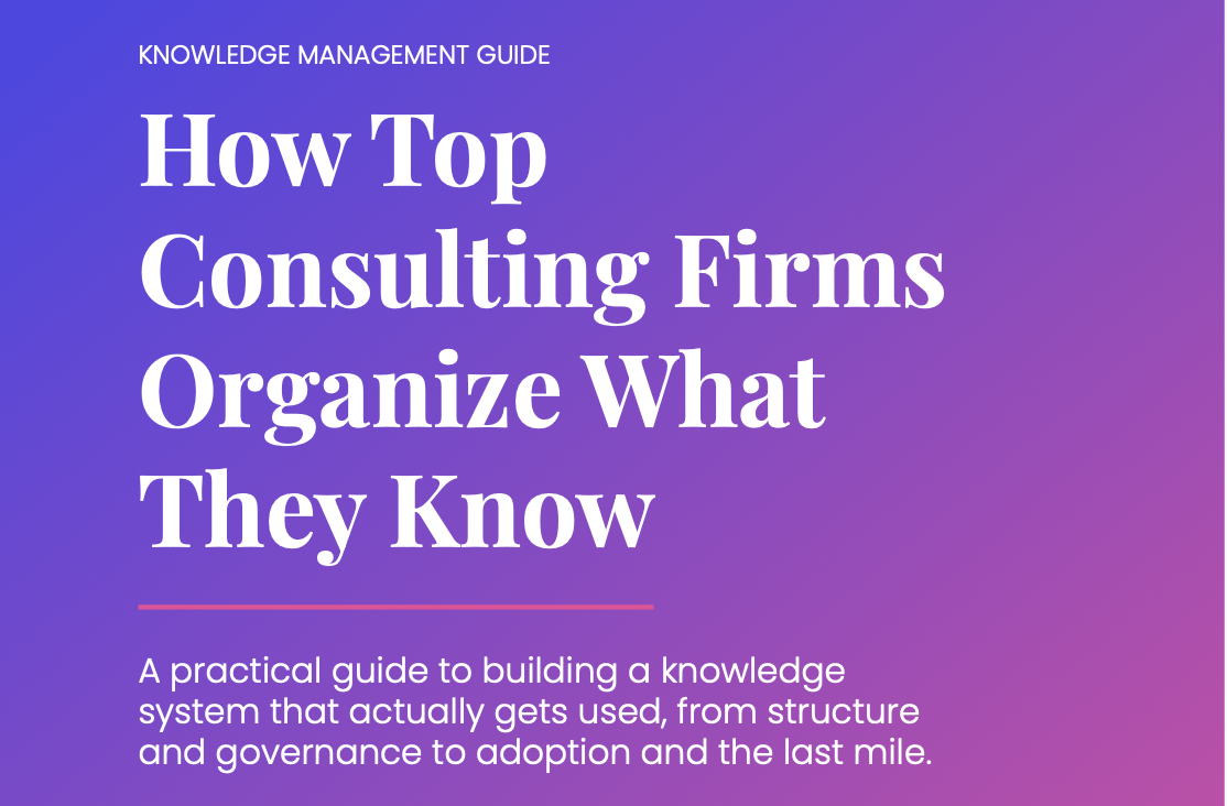 How Top Consulting Firms Organize What They Know cover